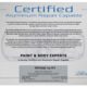 Aluminum Repair Certified